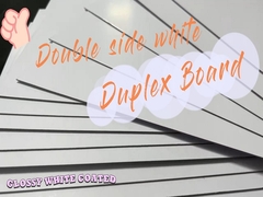 1mm 540gsm karton putih papan dupleks berlapis putih sisi ganda