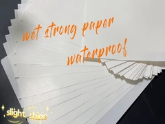 65gm kertas tahan air putih berlapis satu sisi untuk label bir