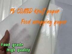 45 gsm + 10 gsm Satu sisi Glossy PE Coated Putih Burger Wrapping Paper Butcher Paper