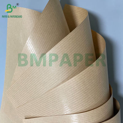 Gulungan Kertas Kraft Coklat Bergaris Bergaris 40GSM 50GSM 60GSM 750MM 1000MM