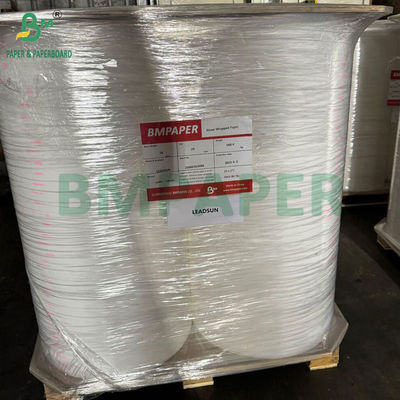 Gulungan Kertas Kraft Pulp Kayu Alami 28grs 29mm 33mm Untuk Pembungkus Sedotan