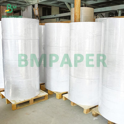 Gulungan Jumbo Kertas Termal Lapis Atas 55gsm 65gsm 75gsm 80gsm Gambar Hitam