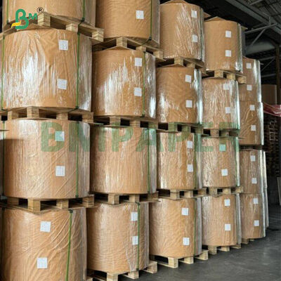 Kertas Kraft Glasin Mesin Putih Murni Satu Sisi Glossy 40gsm Dalam Gulungan