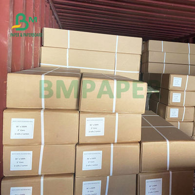 20lb CAD Plotter Paper Roll Untuk Printer Inkjet 36'' x 150 ft Clear Image