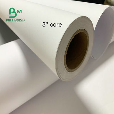 24'' 36'' Lebar 92 Kecerahan 20lb CAD Plotter Paper Uncoated Bond Roll