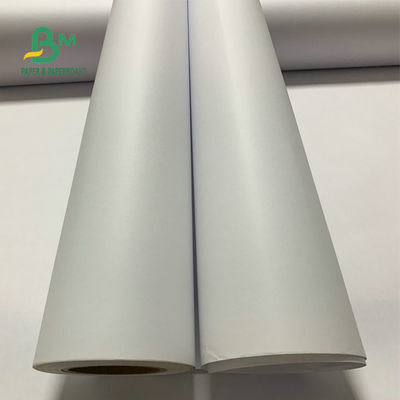 24'' 36'' Lebar 92 Kecerahan 20lb CAD Plotter Paper Uncoated Bond Roll