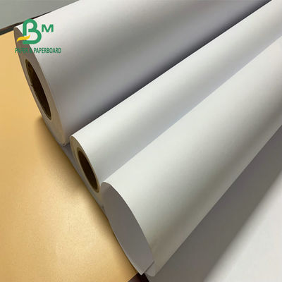 24'' 36'' Lebar 92 Kecerahan 20lb CAD Plotter Paper Uncoated Bond Roll
