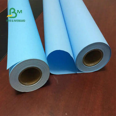 Gulungan Kertas Cetak Biru Dua Sisi 80Gram 620mm 880mm X 150m Untuk Printer Inkjet