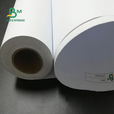24'' x 150ft 92 Brightness 20lb CAD Plotter Paper Uncoated Bond Roll 2'' Core