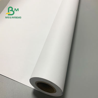 36'' x 500ft 92 Brightness 20lb CAD Plotter Paper Uncoated Bond Roll 3'' Core