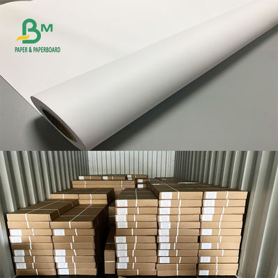 36'' x 500ft 92 Brightness 20lb CAD Plotter Paper Uncoated Bond Roll 3'' Core