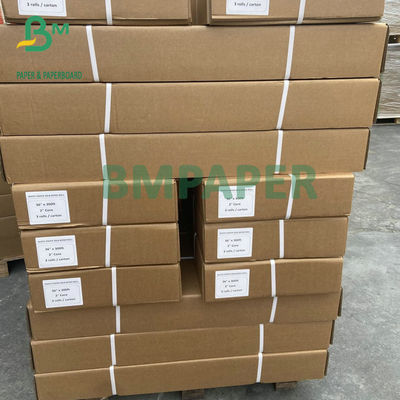 Kertas Inkjet Plotter 2 Sisi Putih 20LB Bond Roll 2'' Core 24'' Lebar