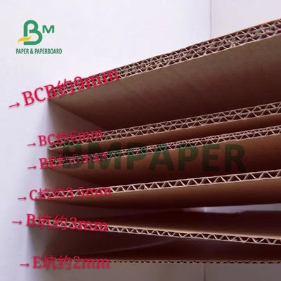 B C E Flute Lembar Karton Bergelombang, Papan Kertas Kraft Tebal 2mm 3mm 3,5mm