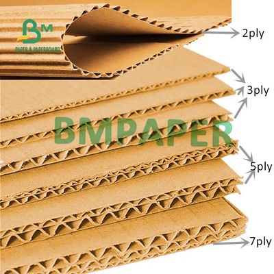 B C E Flute Lembar Karton Bergelombang, Papan Kertas Kraft Tebal 2mm 3mm 3,5mm