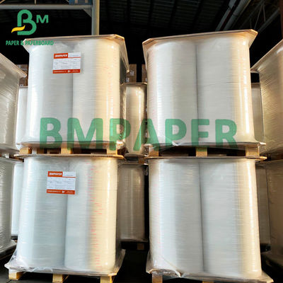 48gsm White Thermal Paper Roll Bahan Virgin Pulp Untuk Mesin Pos Penerimaan