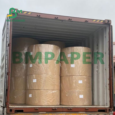 Kualitas makanan Brown Kraft Wrapping Paper Roll 300g + 15g PE Coating Untuk Kemasan