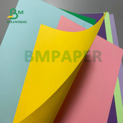 Woodfree Bristol Craft Paper Sheet Uncoated Colorful Untuk DIY