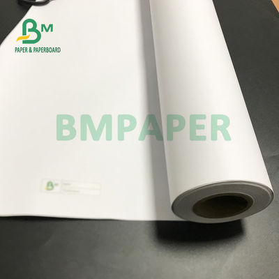 914mm X 100m 20lb Inkjet Bond Paper Dua Sisi Putih Untuk Penggambaran Desain