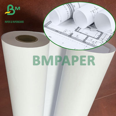 92 Brightness Plotter Paper Roll 36'' X 500ft 20#3'' Core Untuk Printer Inkjet