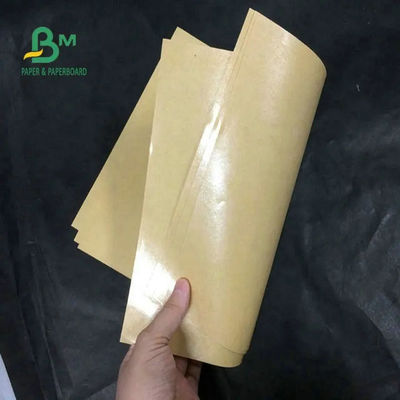 Oilproof Brown Kraft Liner Board, PE Coated Paper Rolls Untuk Pembungkus Makanan 70gsm 80gsm 90gsm