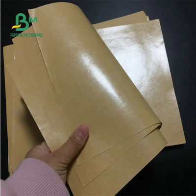 Oilproof Brown Kraft Liner Board, PE Coated Paper Rolls Untuk Pembungkus Makanan 70gsm 80gsm 90gsm
