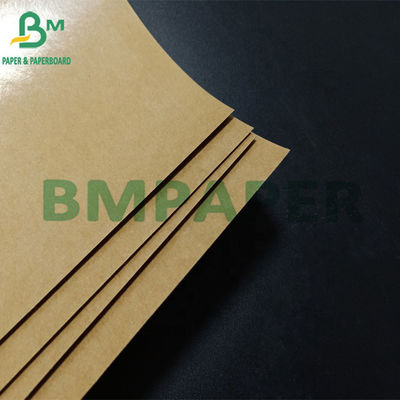 140g + 15g Satu Sisi Lapisan PE Kualitas makanan Brown Kraft Papel Untuk Kemasan Makanan