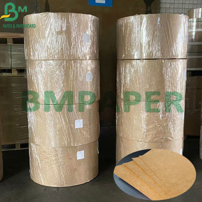 140g + 15g Satu Sisi Lapisan PE Kualitas makanan Brown Kraft Papel Untuk Kemasan Makanan
