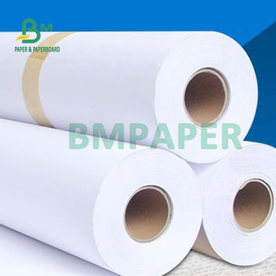 20lb Papel Plotter Inkjet Untuk Printer Format Lebar 24'' 36'' x 50m Gambar Tajam