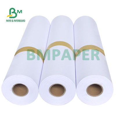20lb Papel Plotter Inkjet Untuk Printer Format Lebar 24'' 36'' x 50m Gambar Tajam