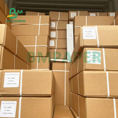 20lb Papel Plotter Inkjet Untuk Printer Format Lebar 24'' 36'' x 50m Gambar Tajam