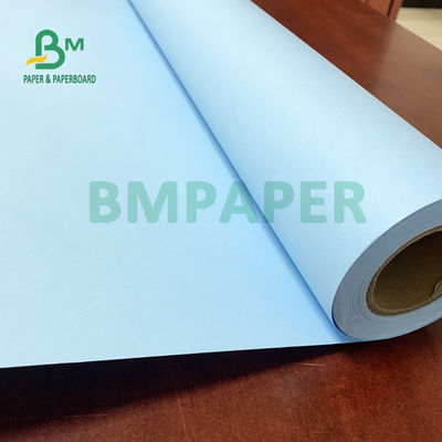 20LB Sisi Ganda Kertas Salinan Teknik Biru Tidak Dilapisi 620mm X 100m