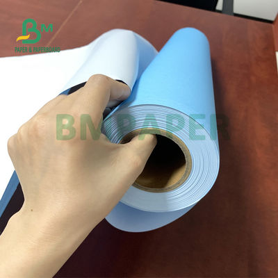 30'' X 150ft 2'' Core Satu Sisi Biru Kertas Bond CAD 20lb Kelancaran