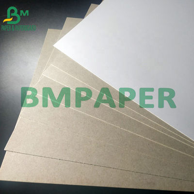200g - 450g Dilapisi Papan Kertas Dupleks Putih Dengan Bahan Pulp Daur Ulang Abu-abu Kembali