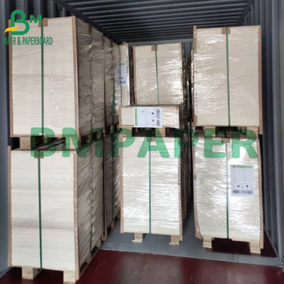 200g - 450g Dilapisi Papan Kertas Dupleks Putih Dengan Bahan Pulp Daur Ulang Abu-abu Kembali