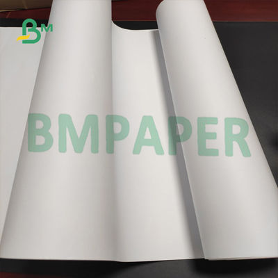 Putih 42gsm Wide Format Uncoated Apparel Gunakan Gulungan Kertas Plotter