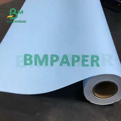 80gsm 20lb Satu Sisi / Sisi Ganda Gulungan Kertas Plotter Biru Digital Printing