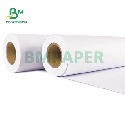 20lb CAD Uncoated Inkjet Plotter Paper Untuk Rencana Rekayasa 24'' 36'' X 150'