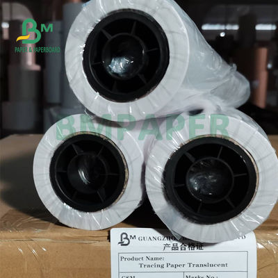60gsm 83gsm Gulungan Kertas Kalkir Tembus Untuk Gambar Anak 20'' 24'' X 50m