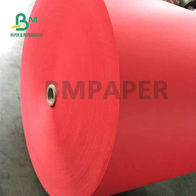 100 - 250gsm Warna Merah Kertas Bristol Tidak Dilapisi Untuk Kerajinan DIY 1350mm Gambar Yang Jelas