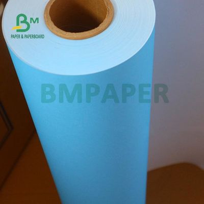80gsm Blue Digital Paper Untuk Gambar Teknik 20'' 24'' X 50yards 2 Inch Core