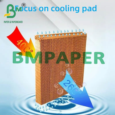 95g Kertas Selulosa Warna Coklat Cooling Pad Wall Untuk Sistem Pendingin Rumah Unggas