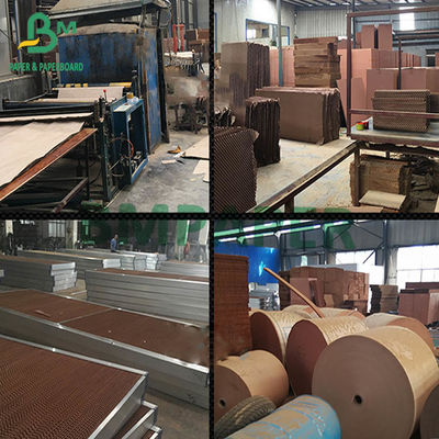Cooling Pad Brown Kraft Paper 70gsm 80gsm 90gsm 100gsm Gulungan Kertas Kekuatan Basah Tinggi