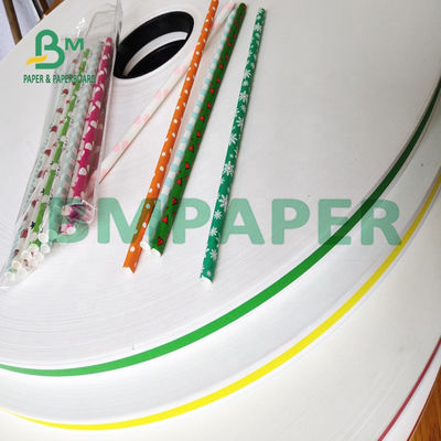 60GSM 120GSM Food Grade Virgin Pulp White Kraft Straw Paper Untuk Sedotan Sekali Pakai