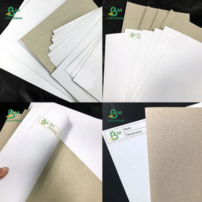 Papan Karton Kertas Dupleks OEM Satu Sisi Abu-abu Satu Sisi Dilapisi Lembaran Putih 200 - 450gsm