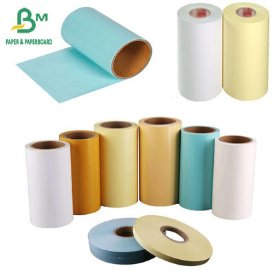Kertas Glassine Untuk Membuat Kertas Stiker Liner Tahan Suhu Tinggi Putih Kuning Biru 58g-120g
