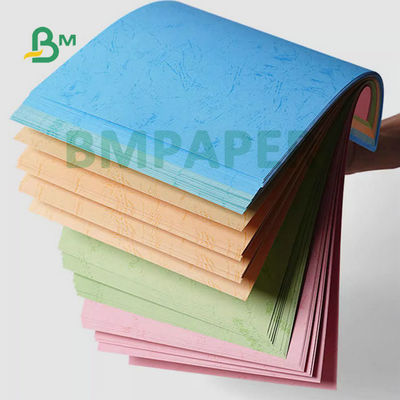 A3 A4 180gr 200gr Offset Printing Embossed Leather Grain Cover Cardboard Untuk Mengikat Cover