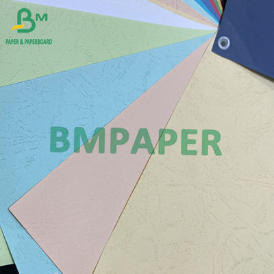 110gsm Binding Cover Paper Dua sisi Kulit Tekstur A1 A2 A3 A4 A5 Warna yang diukir