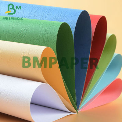 110gsm Binding Cover Paper Dua sisi Kulit Tekstur A1 A2 A3 A4 A5 Warna yang diukir