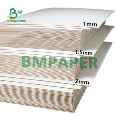 1mm 1.5mm 2.0mm Claycoated Board Dua sisi White Cardboard Grey Tengah 31 ′′ X 43 ′′ 787 mm X 1092 mm