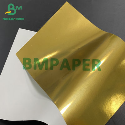 Kertas Label Emas Metallized Untuk Label Botol Bir Kekuatan Lembab Eco - Friendly Lightweight Paper